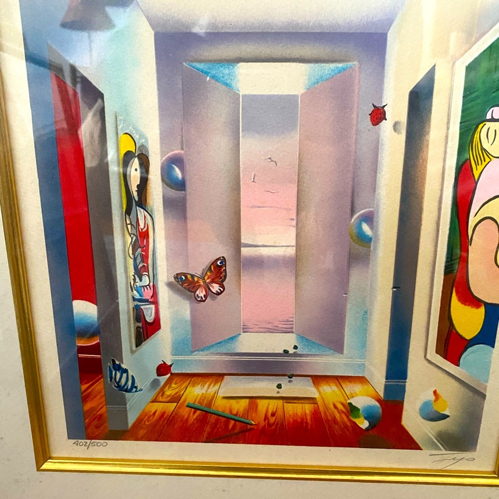 80’s Ferjo art surrealist numbered giclee surrealism art